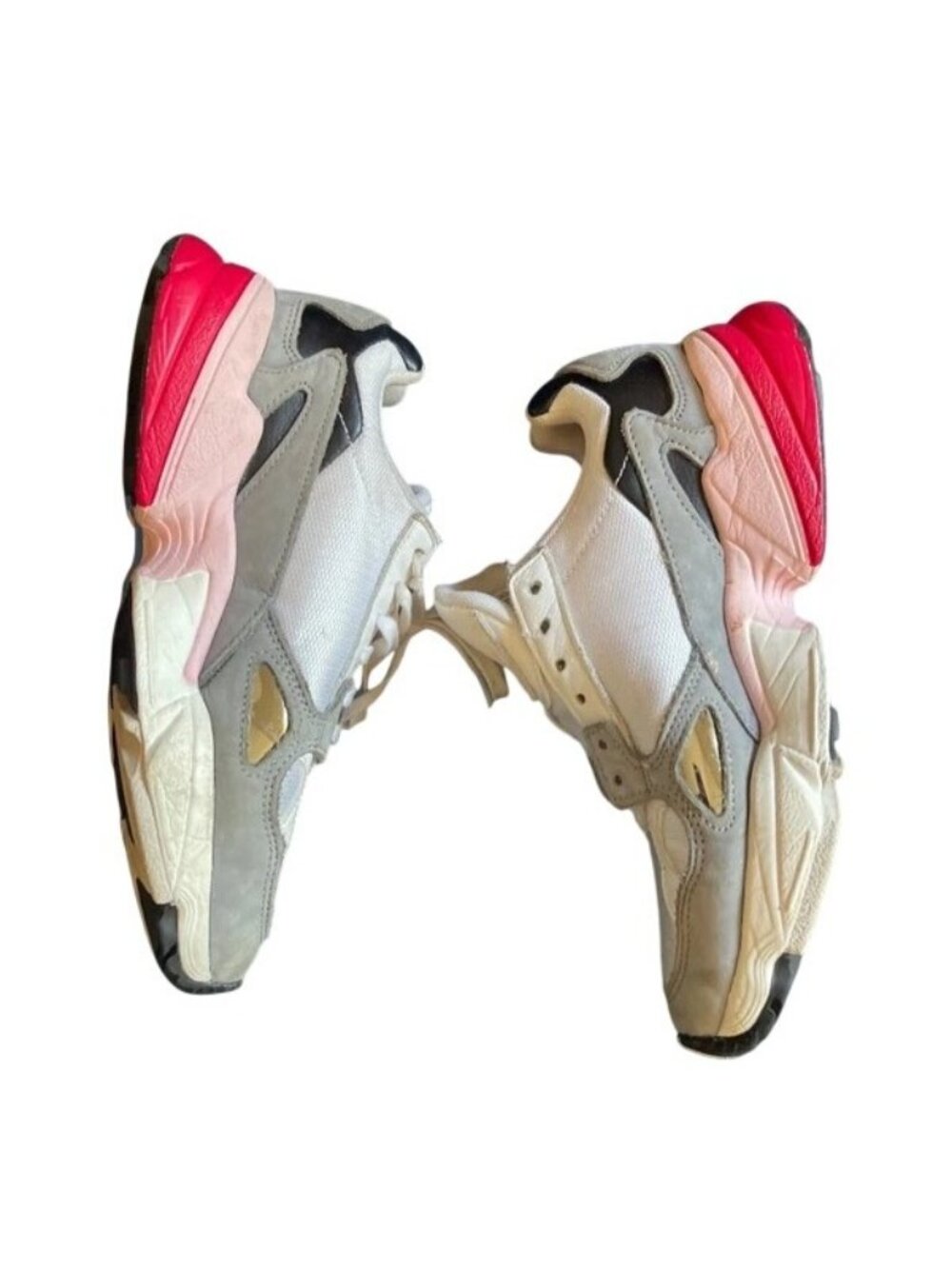 Adidas Originals Falcon White Grey Pink Chunky Sneakers CG6214 Women's Size 5 - Picture 15 of 16